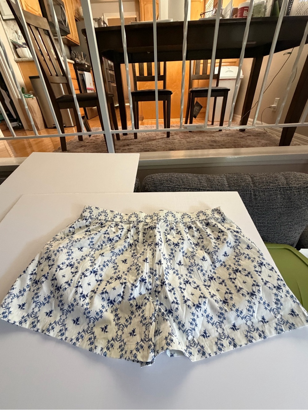 ThirdLove Cream Top with Blue Floral Print light material perfect for summer - Picture 6 of 10